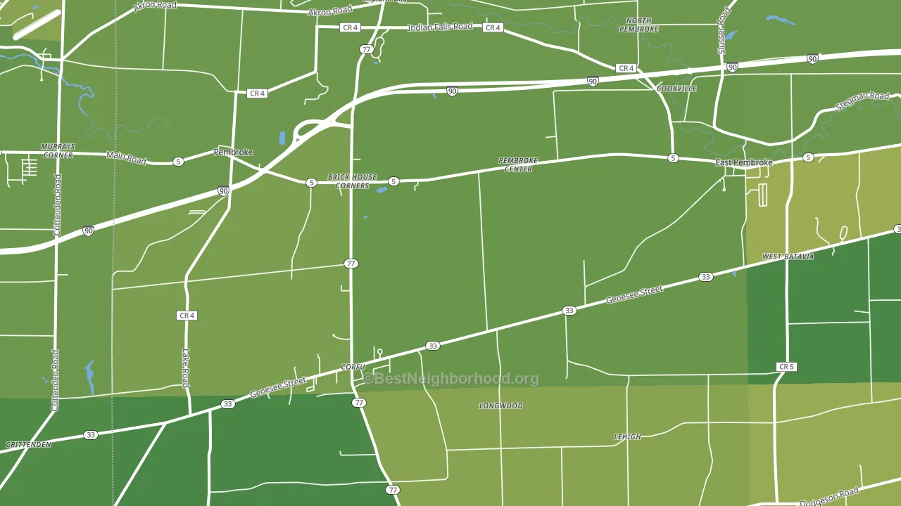 Corfu, NY block-group voter-turnout map