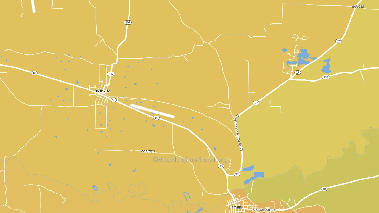 Corinth, AR block-group voter-turnout map