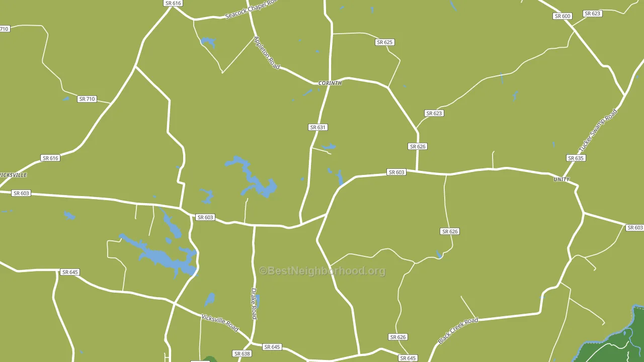 Corinth, VA block-group voter-turnout map