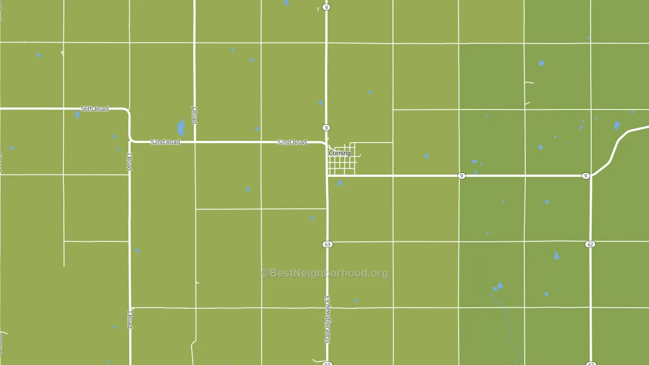 Corning, KS block-group voter-turnout map