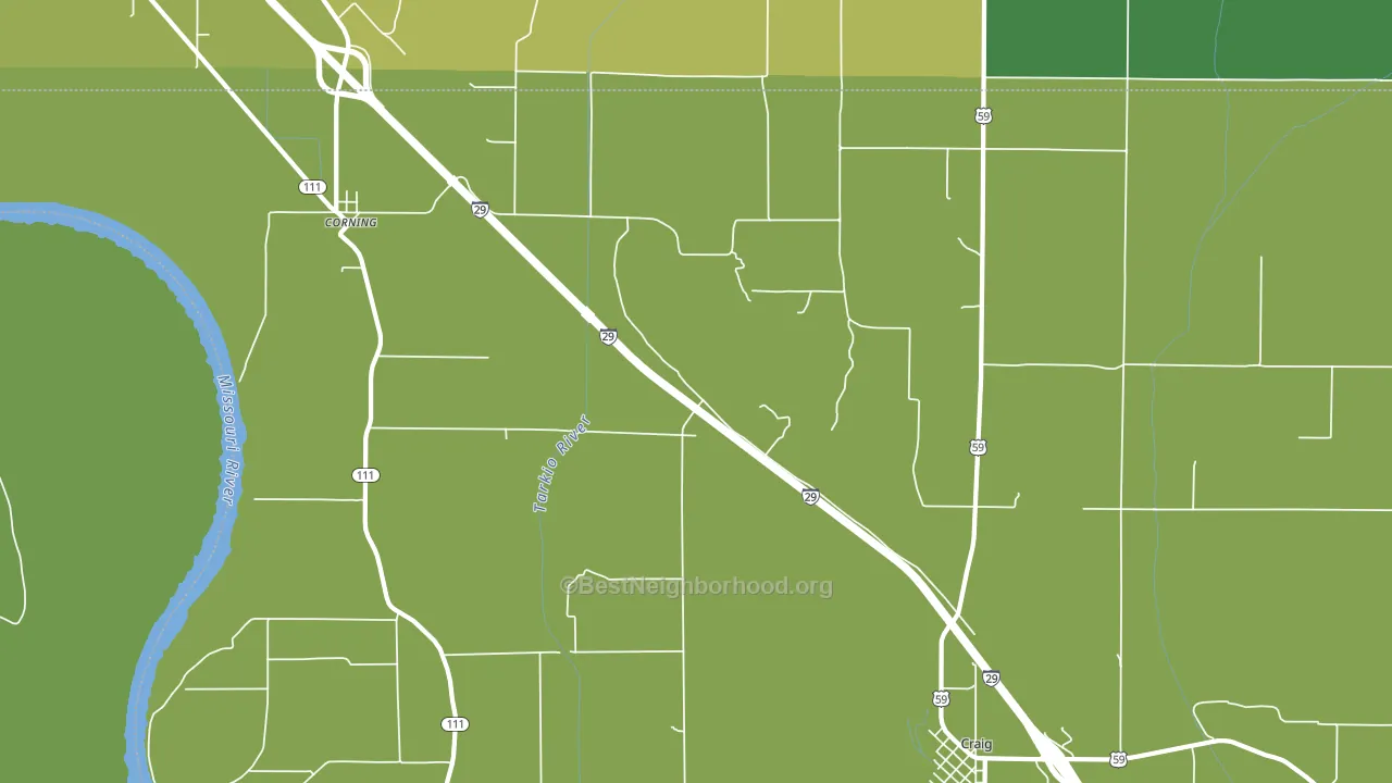 Corning, MO block-group voter-turnout map