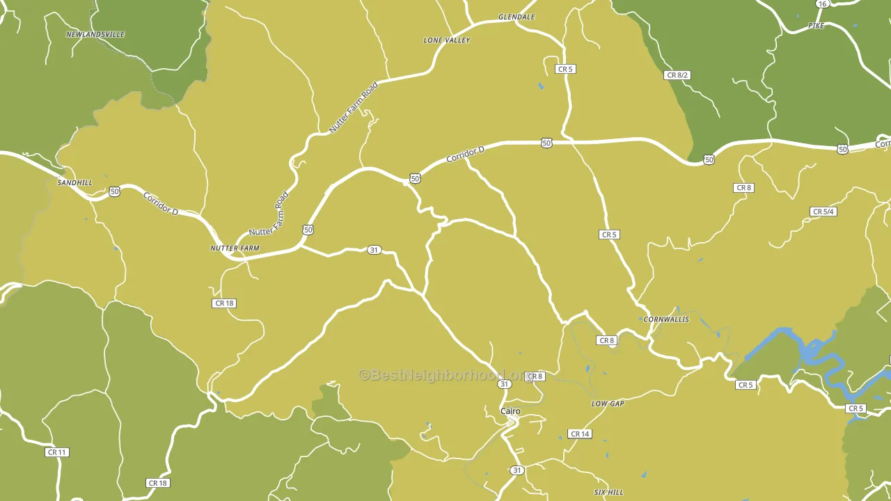 Cornwallis, WV block-group voter-turnout map