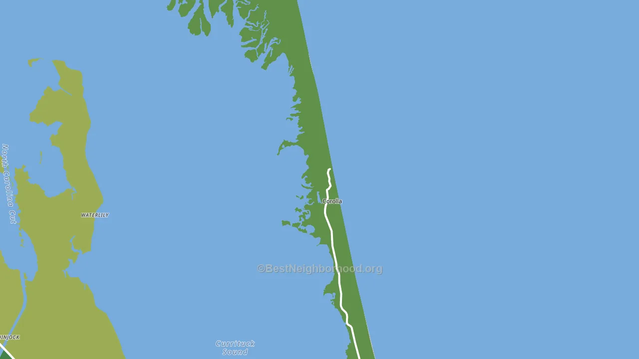 Corolla, NC block-group voter-turnout map