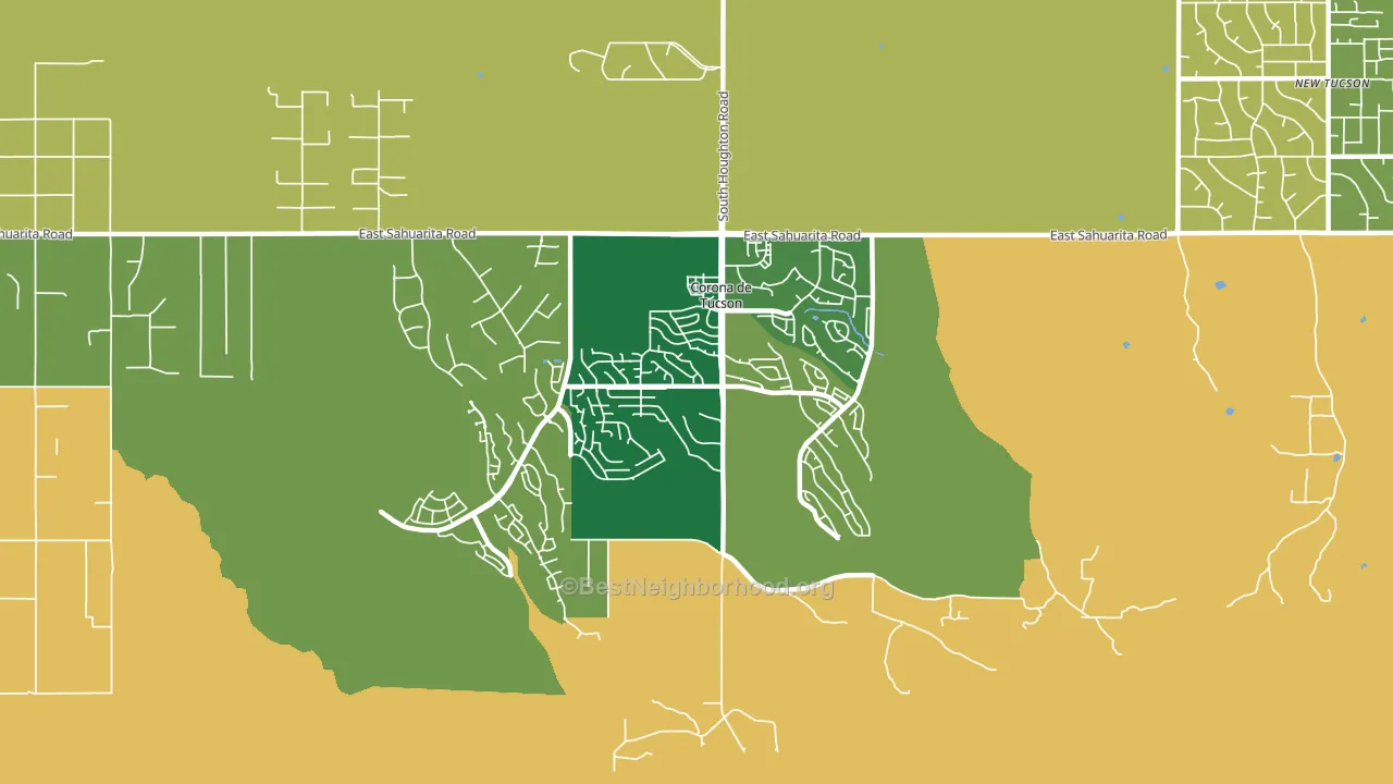 Corona de Tucson, AZ block-group voter-turnout map
