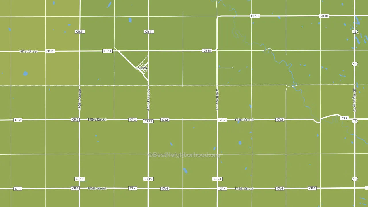 Corona, SD block-group voter-turnout map