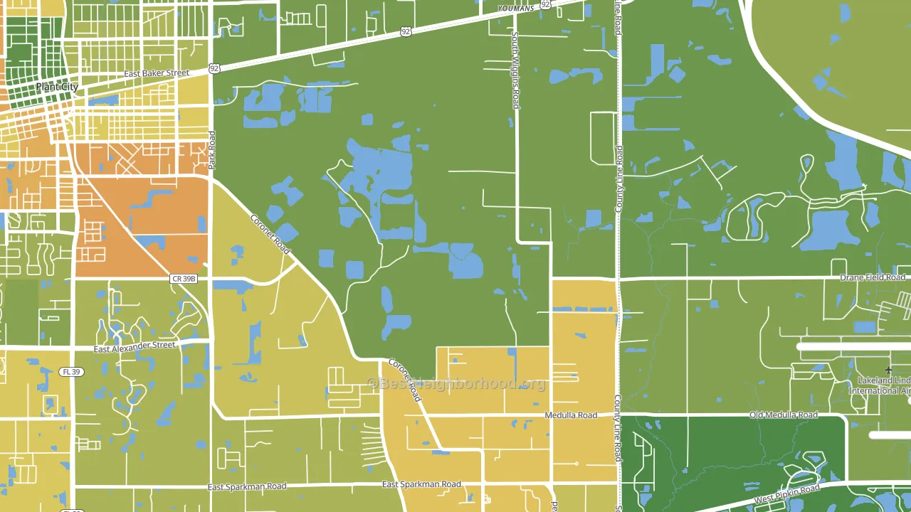Coronet, FL block-group voter-turnout map