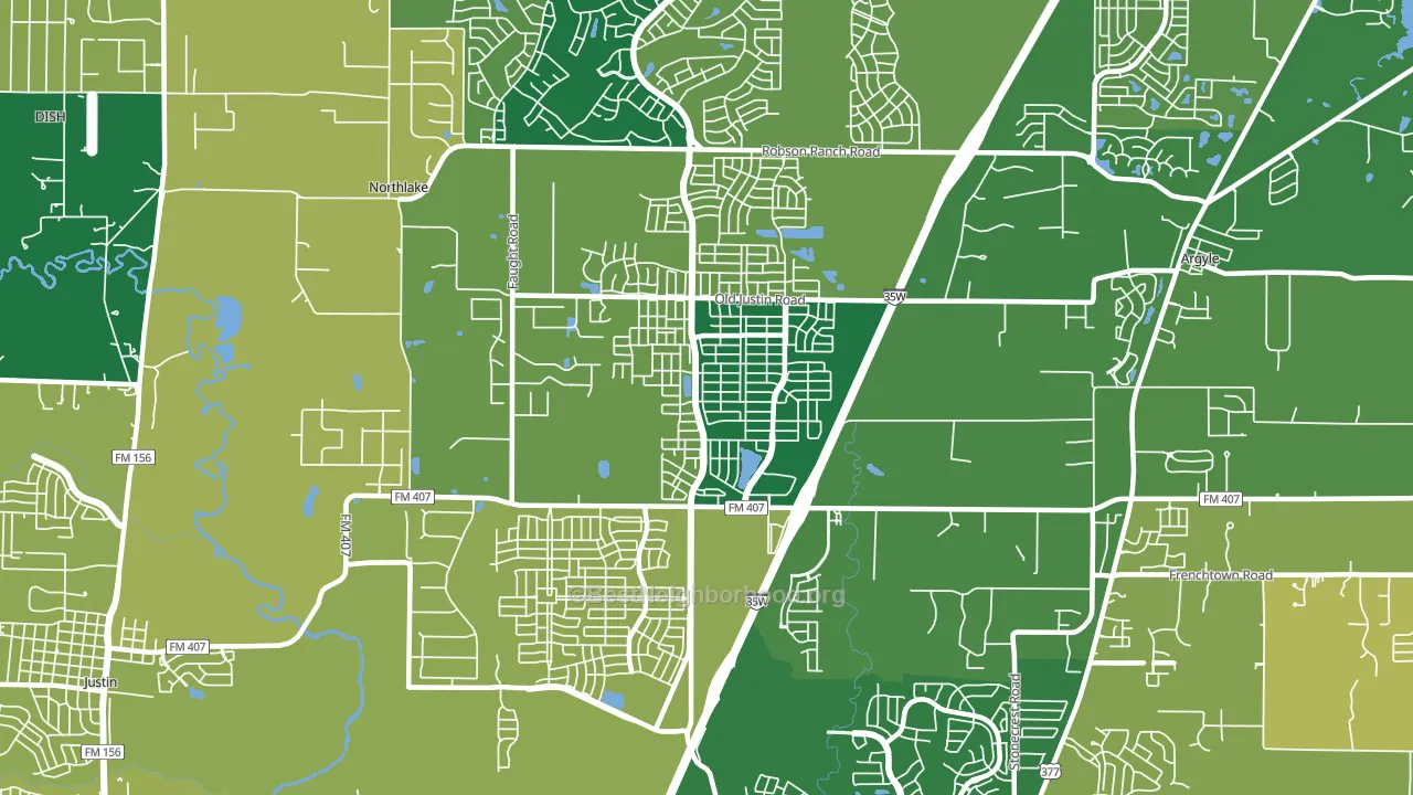 Corral City, TX block-group voter-turnout map