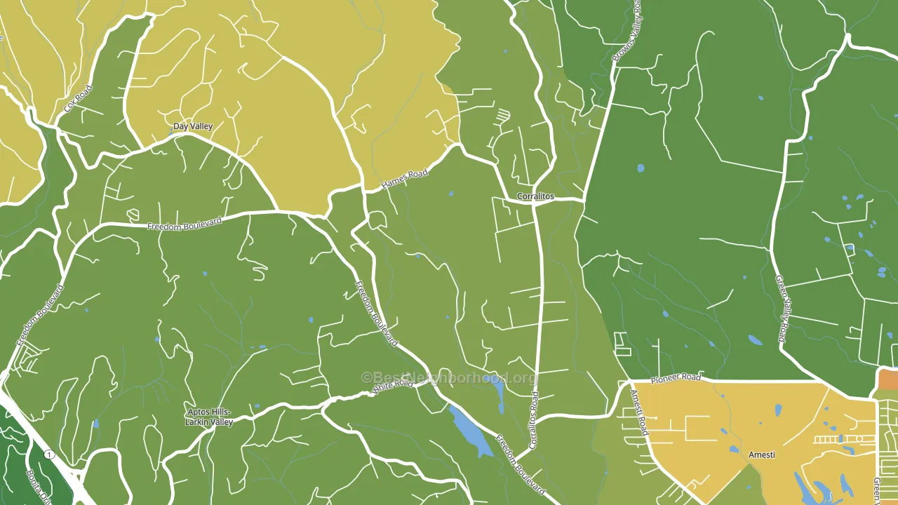 Corralitos, CA block-group voter-turnout map
