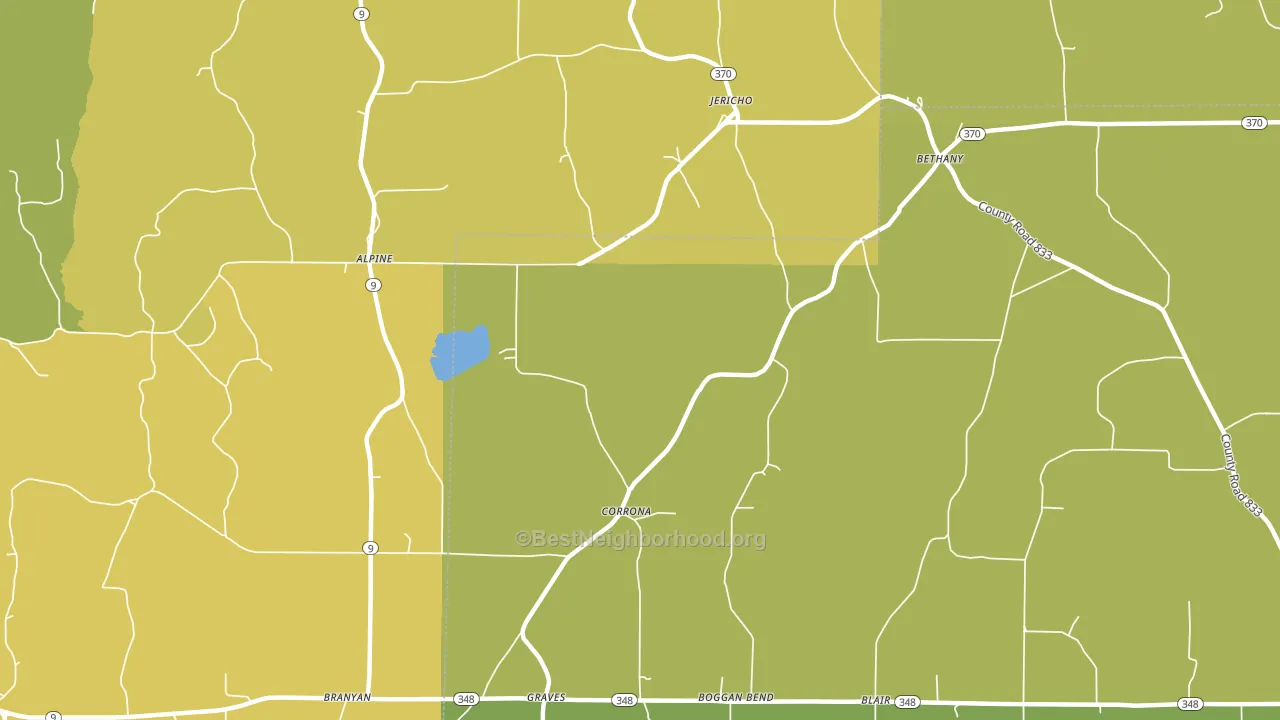 Corrona, MS block-group voter-turnout map
