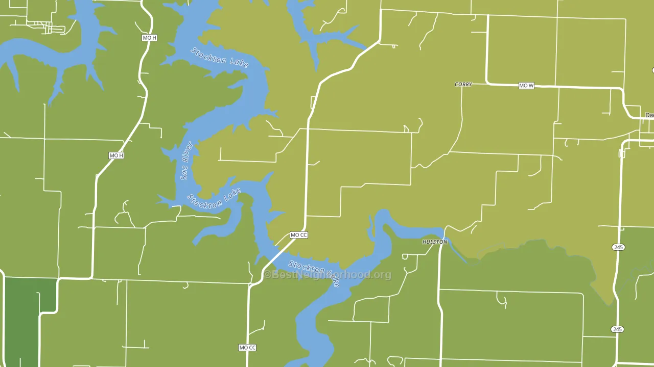Corry, MO block-group voter-turnout map