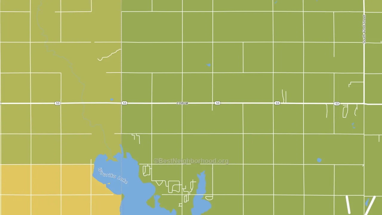 Corum, OK block-group voter-turnout map