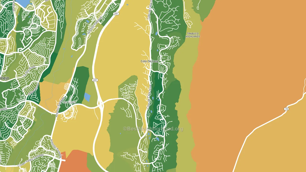 Coto de Caza, CA block-group voter-turnout map