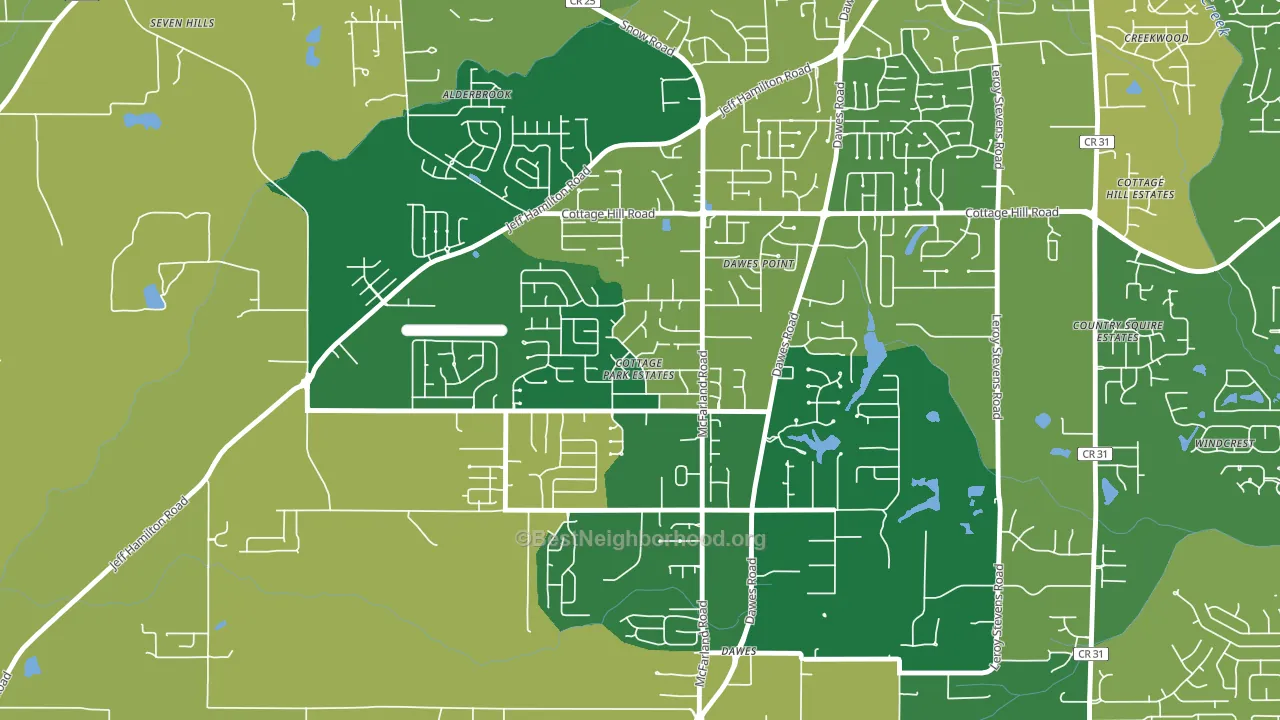 Cottage Park, Mobile, AL block-group voter-turnout map