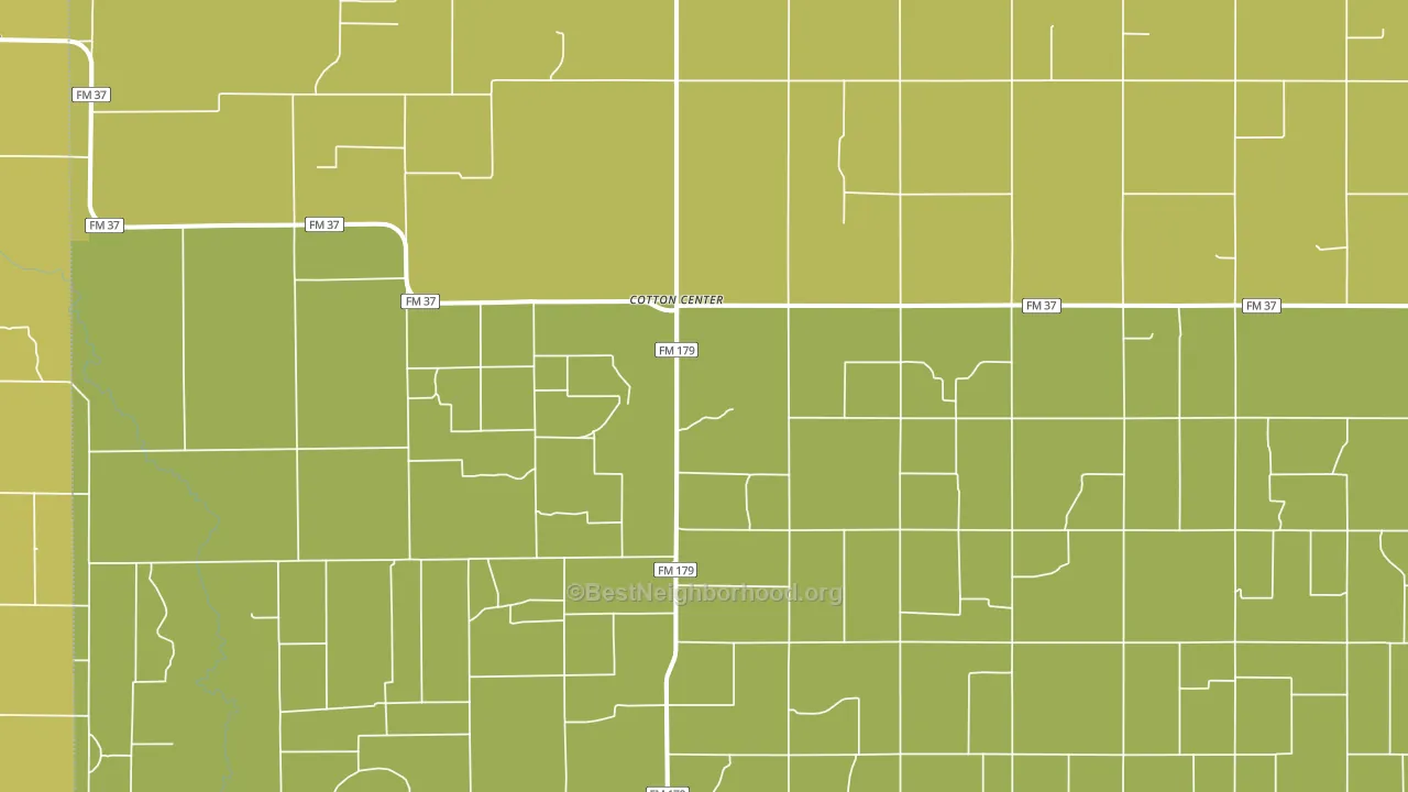 Cotton Center, TX block-group voter-turnout map