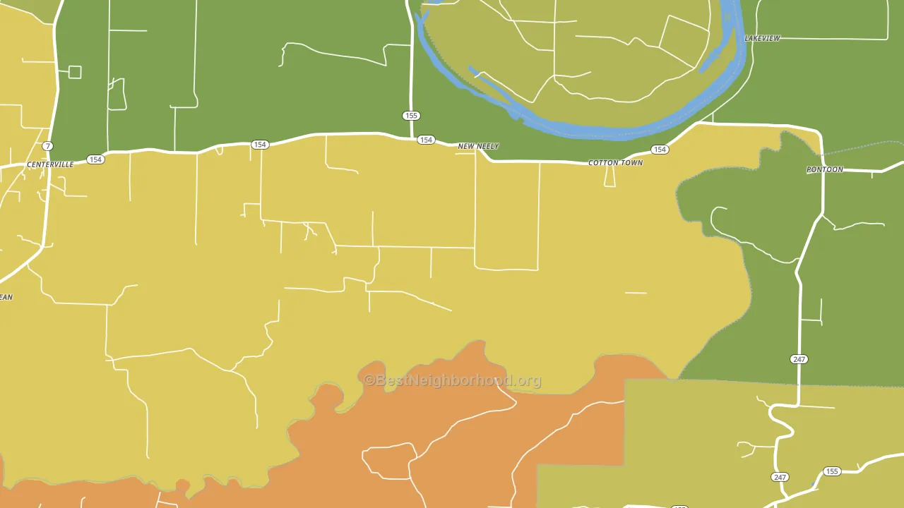 Cotton Town, AR block-group voter-turnout map