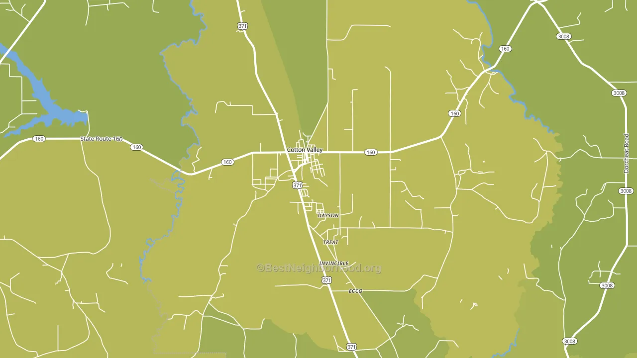 Cotton Valley, LA block-group voter-turnout map