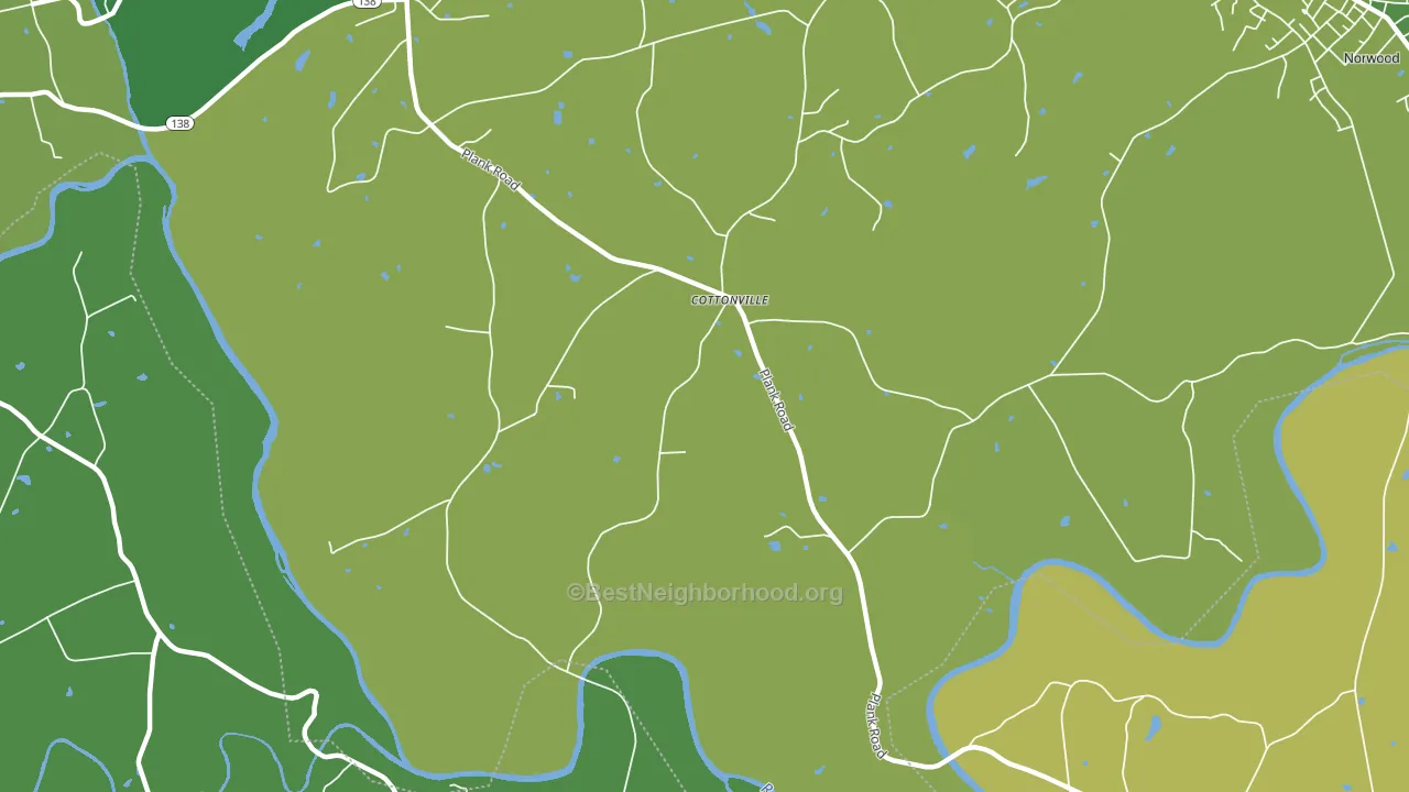 Cottonville, NC block-group voter-turnout map