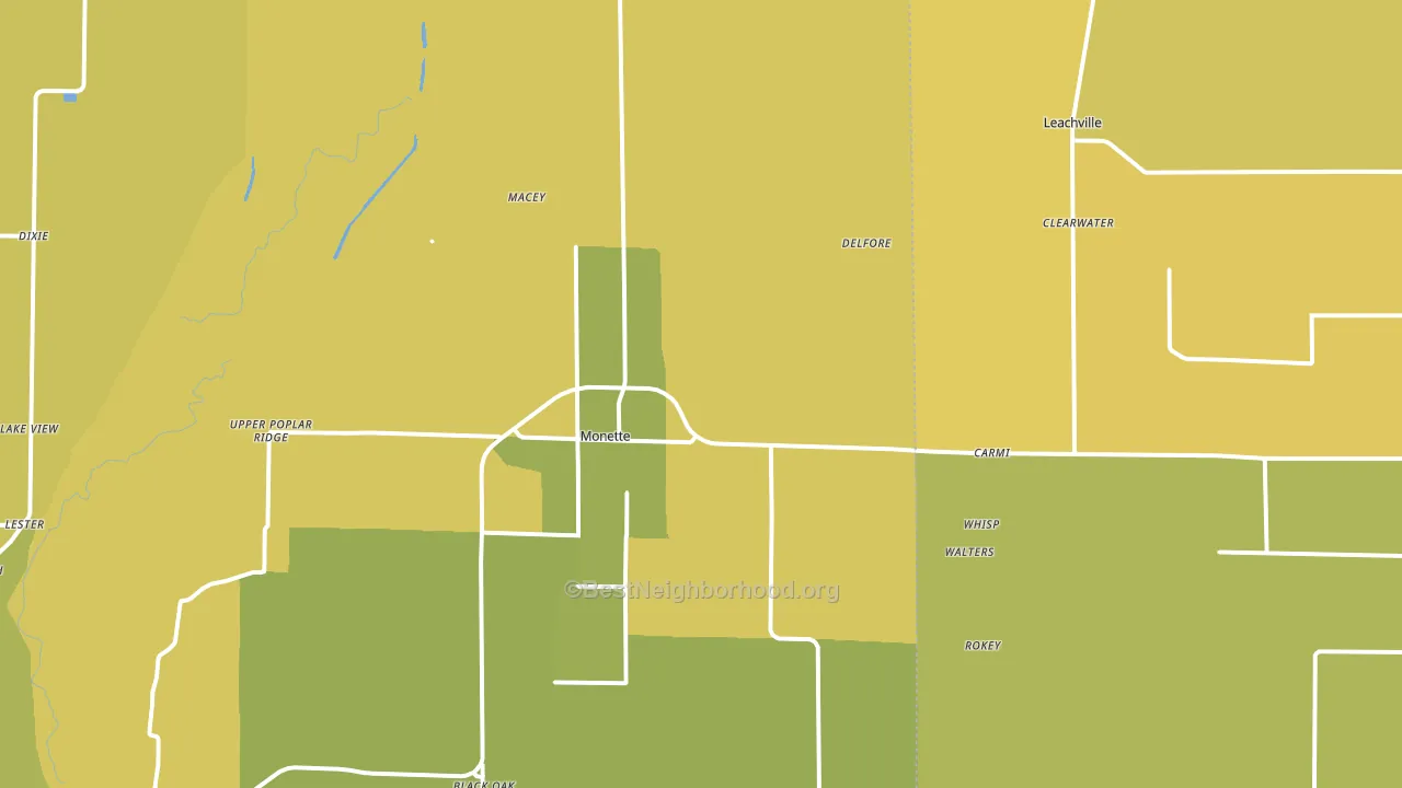Cottonwood Corner, AR block-group voter-turnout map