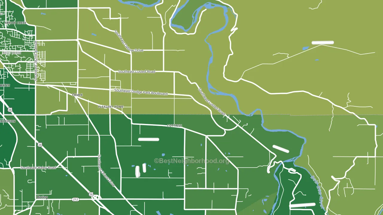 Cottrell, OR block-group voter-turnout map