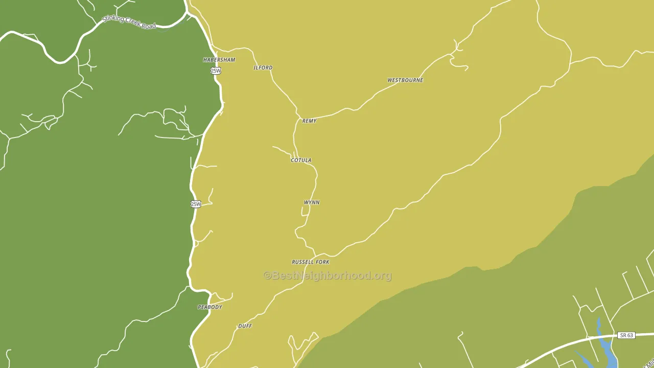 Cotula, TN block-group voter-turnout map