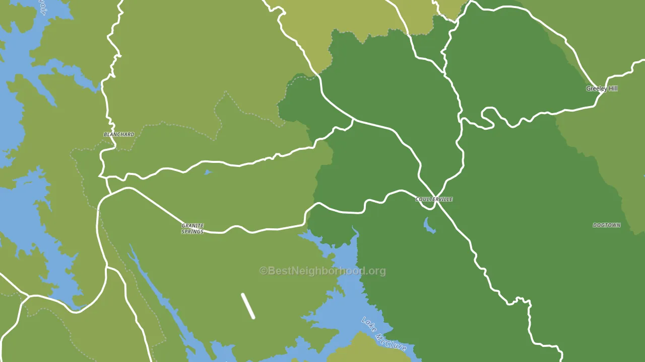 Coulterville, CA block-group voter-turnout map