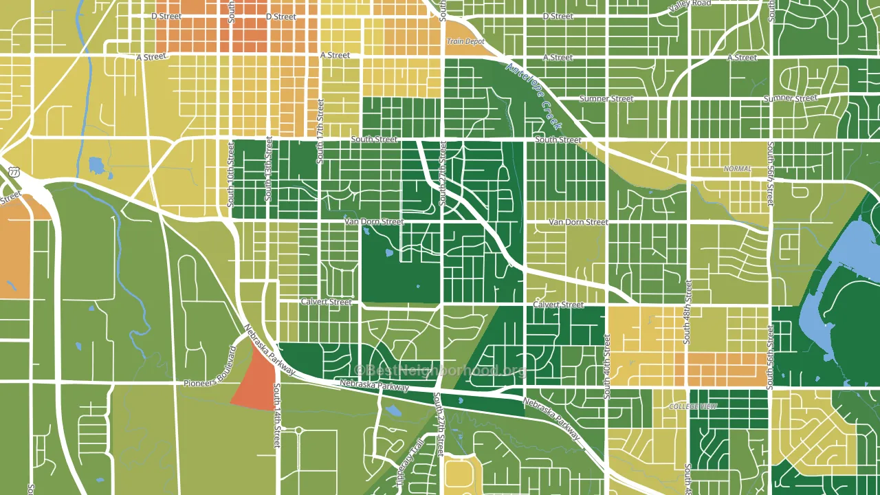 Country Club, Lincoln, NE block-group voter-turnout map