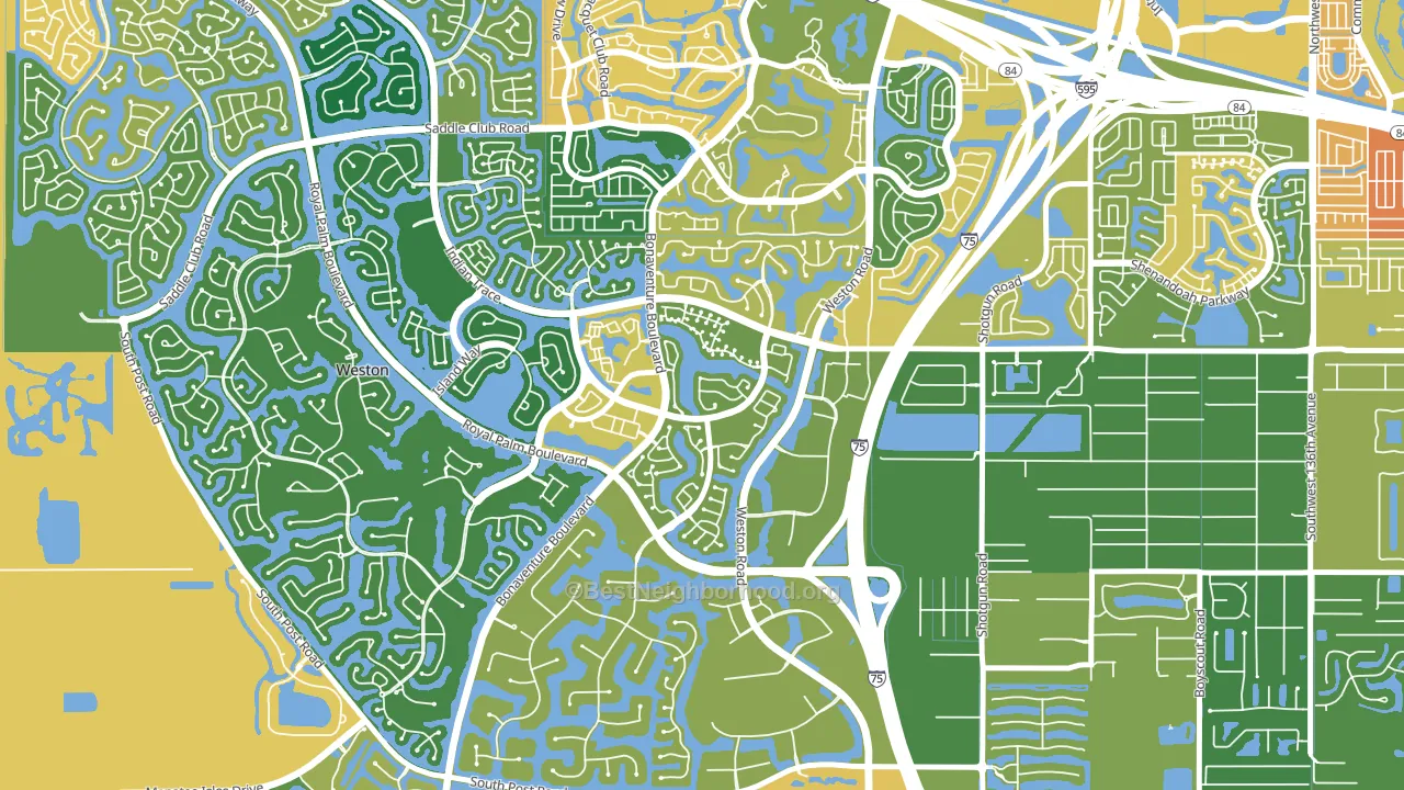 Country Isles, Weston, FL block-group voter-turnout map