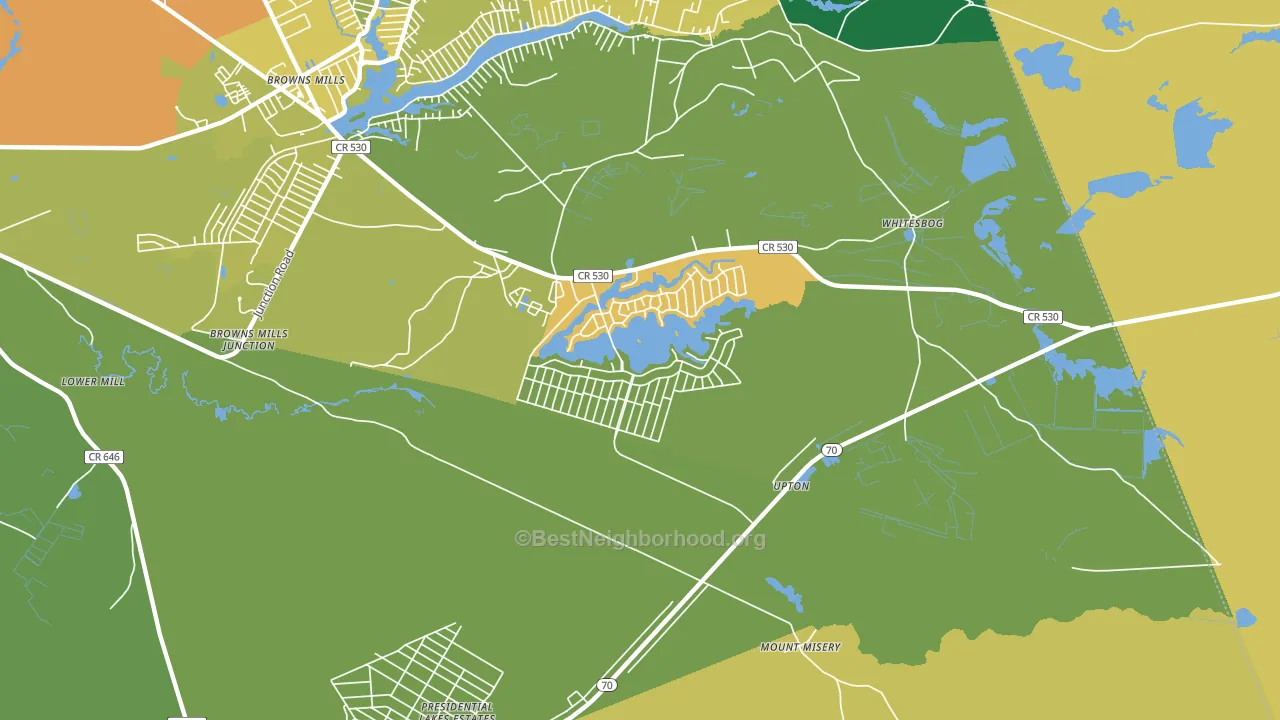 Country Lake Estates, NJ block-group voter-turnout map