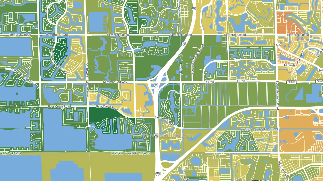 Country Lakes, Miramar, FL block-group voter-turnout map
