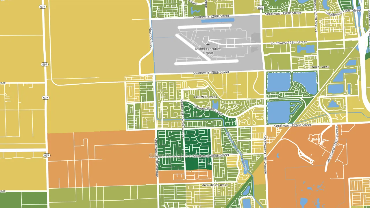 Country Walk, FL block-group voter-turnout map