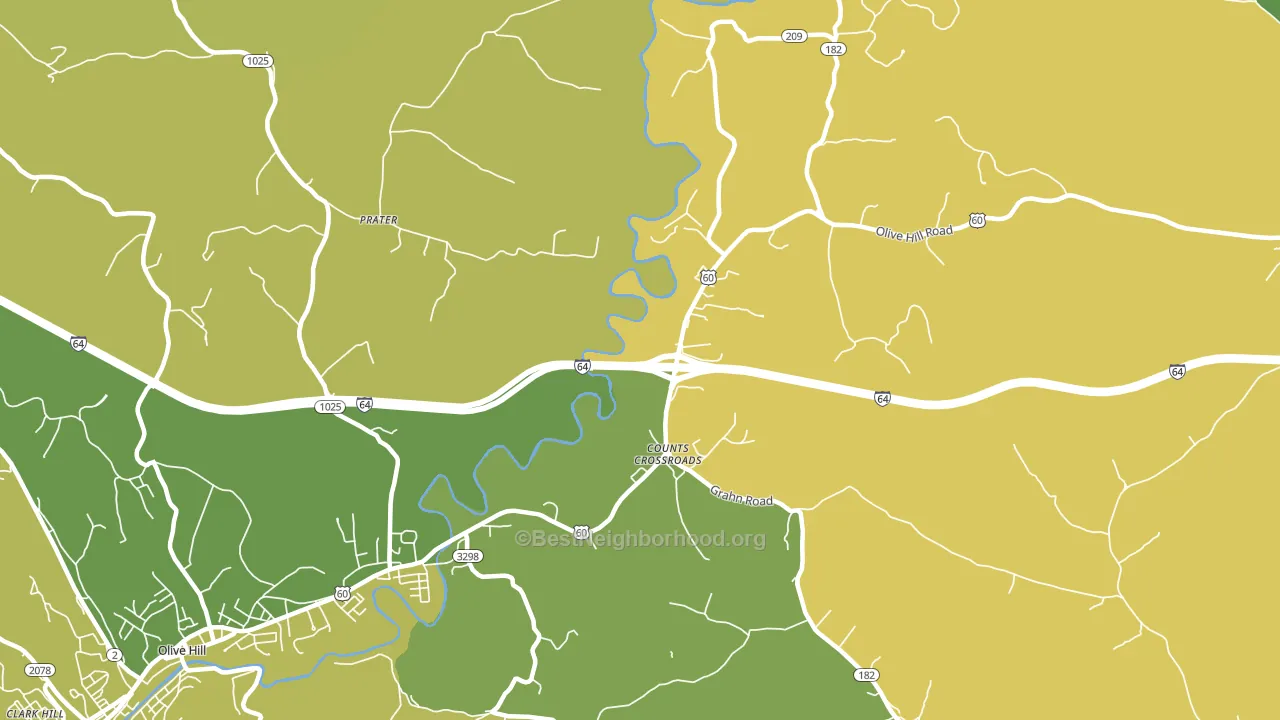 Counts Crossroads, KY block-group voter-turnout map
