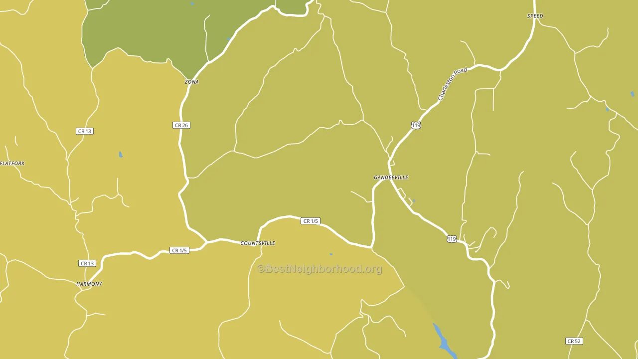 Countsville, WV block-group voter-turnout map