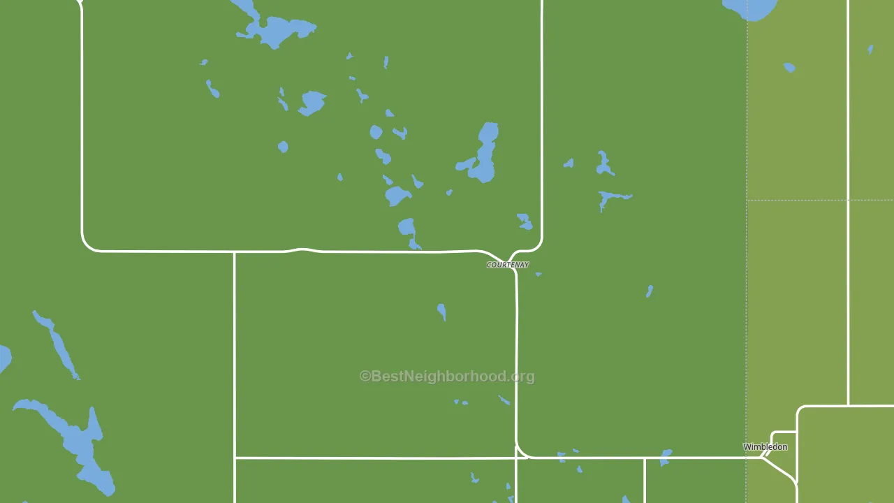 Courtenay, ND block-group voter-turnout map