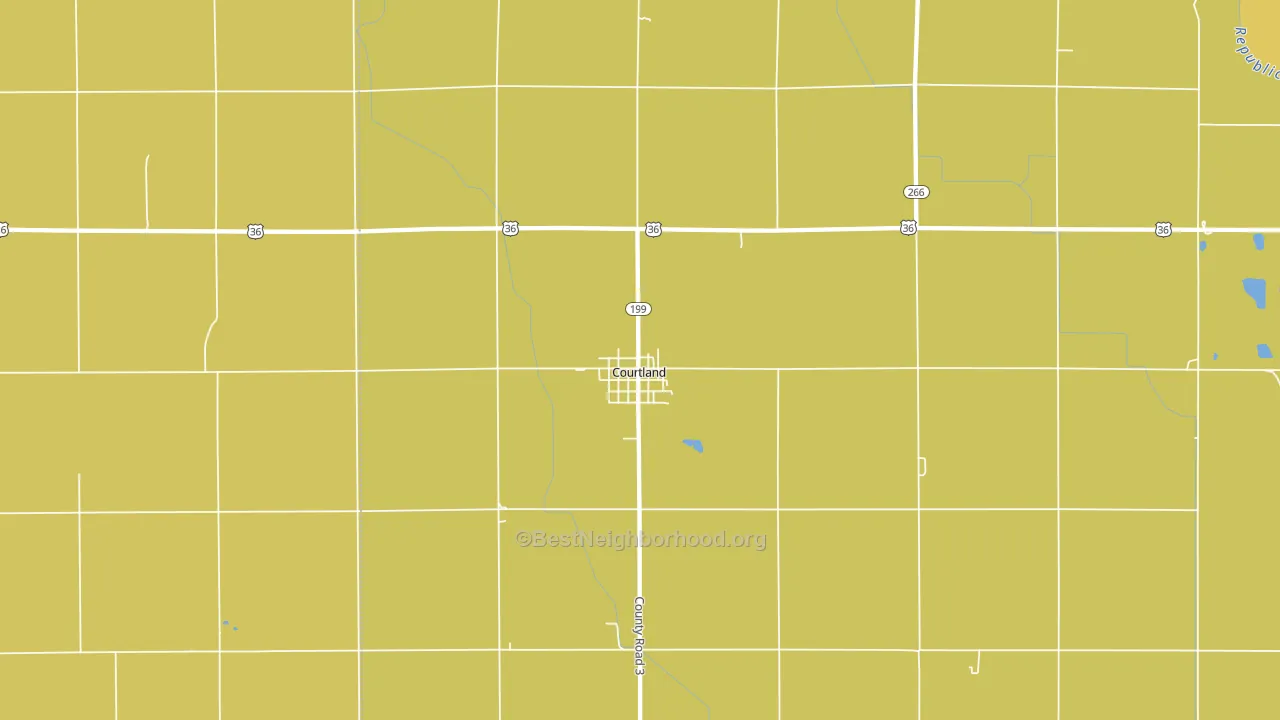Courtland, KS block-group voter-turnout map