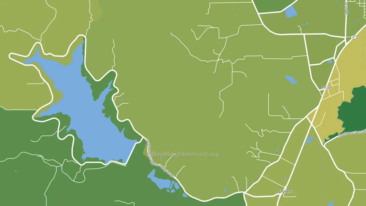 Cove Orchard, OR block-group voter-turnout map