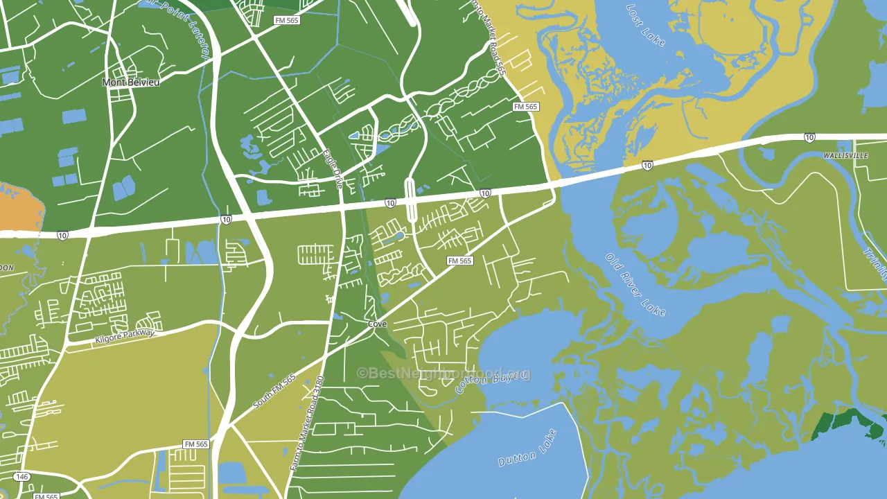 Cove, TX block-group voter-turnout map