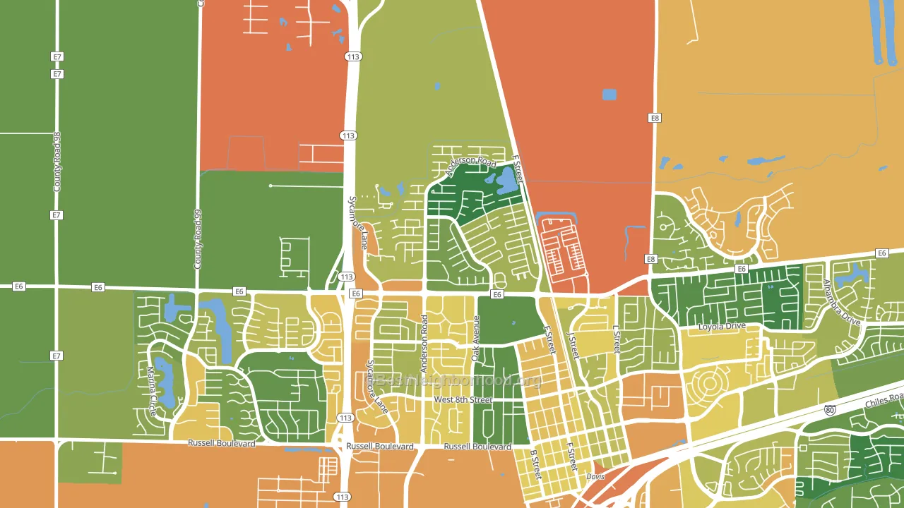Covell Park, Davis, CA block-group voter-turnout map