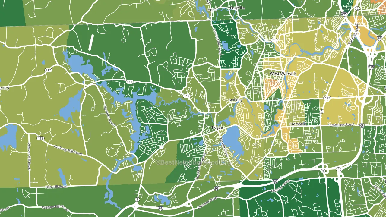 Coventry, RI block-group voter-turnout map