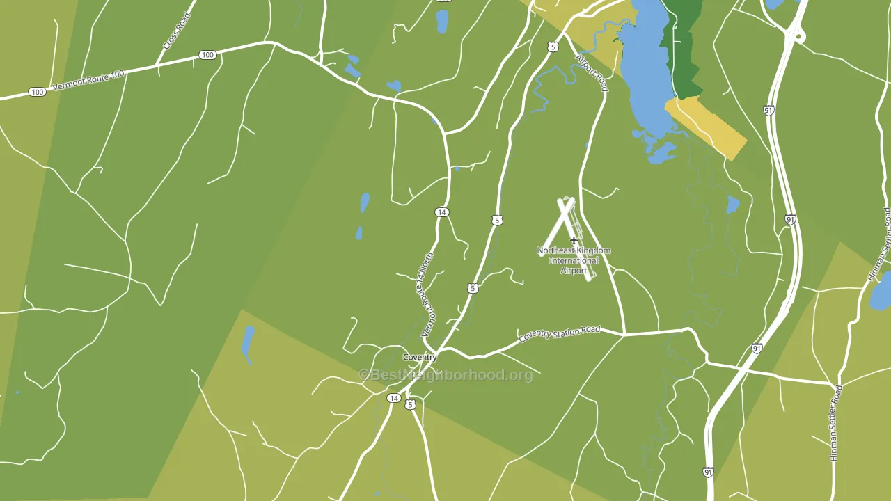 Coventry, VT block-group voter-turnout map