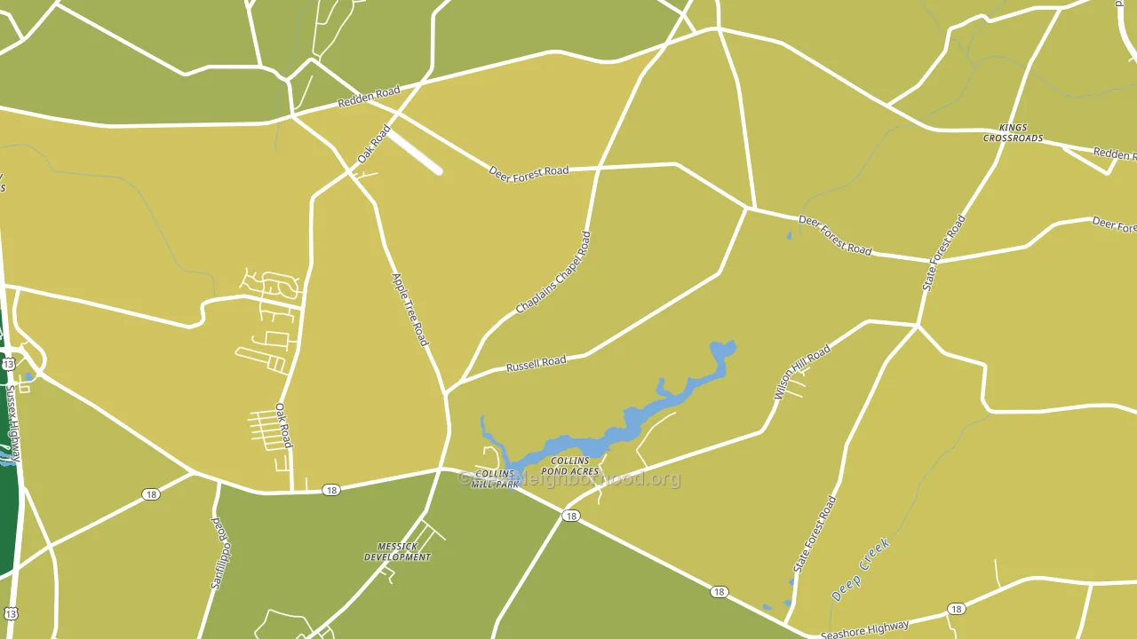 Coverdale Crossroads, DE block-group voter-turnout map