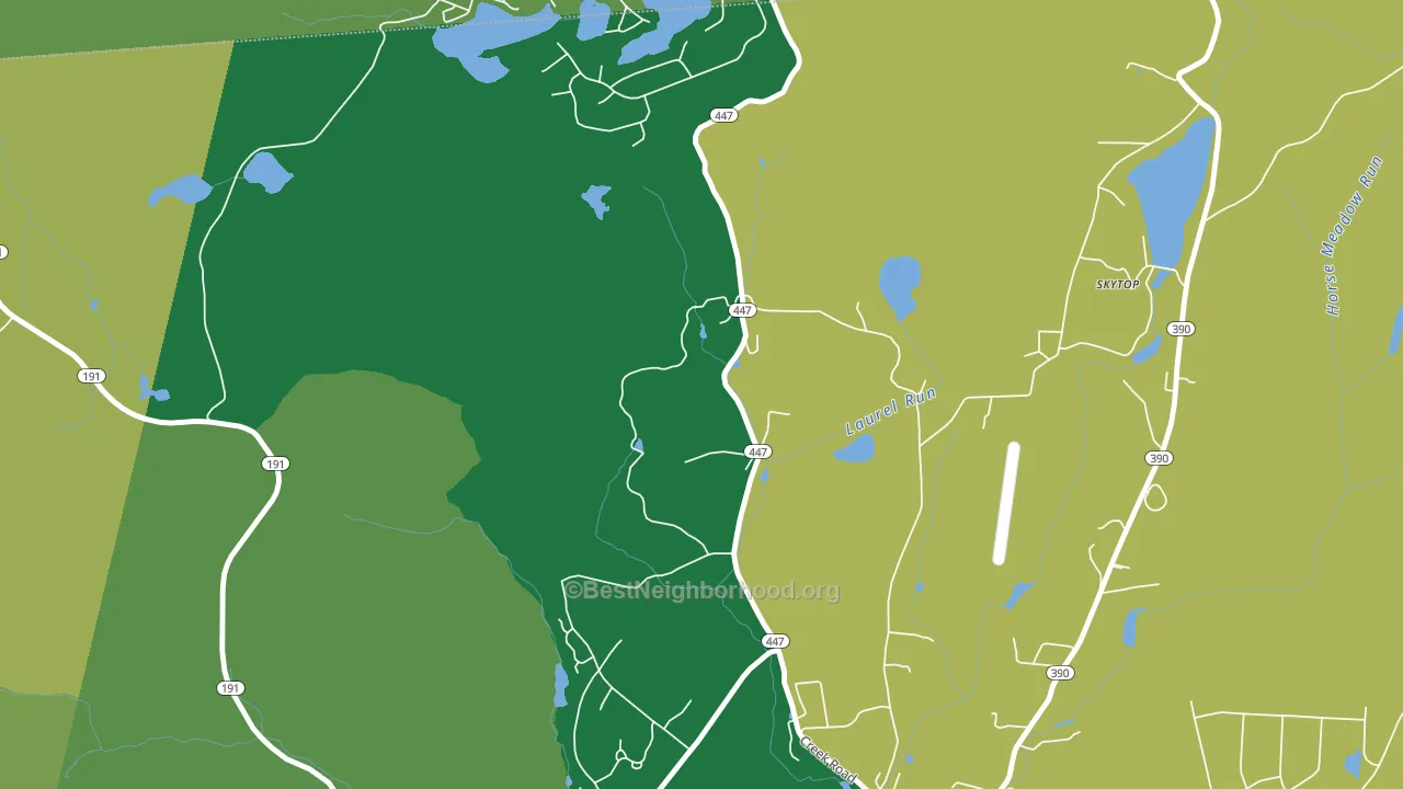Coveville, PA block-group voter-turnout map