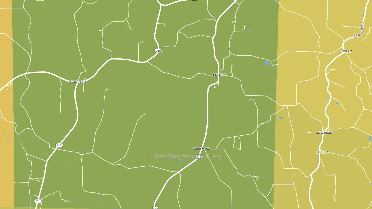 Covode, PA block-group voter-turnout map