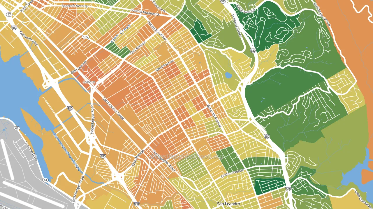 Cox, Oakland, CA block-group voter-turnout map