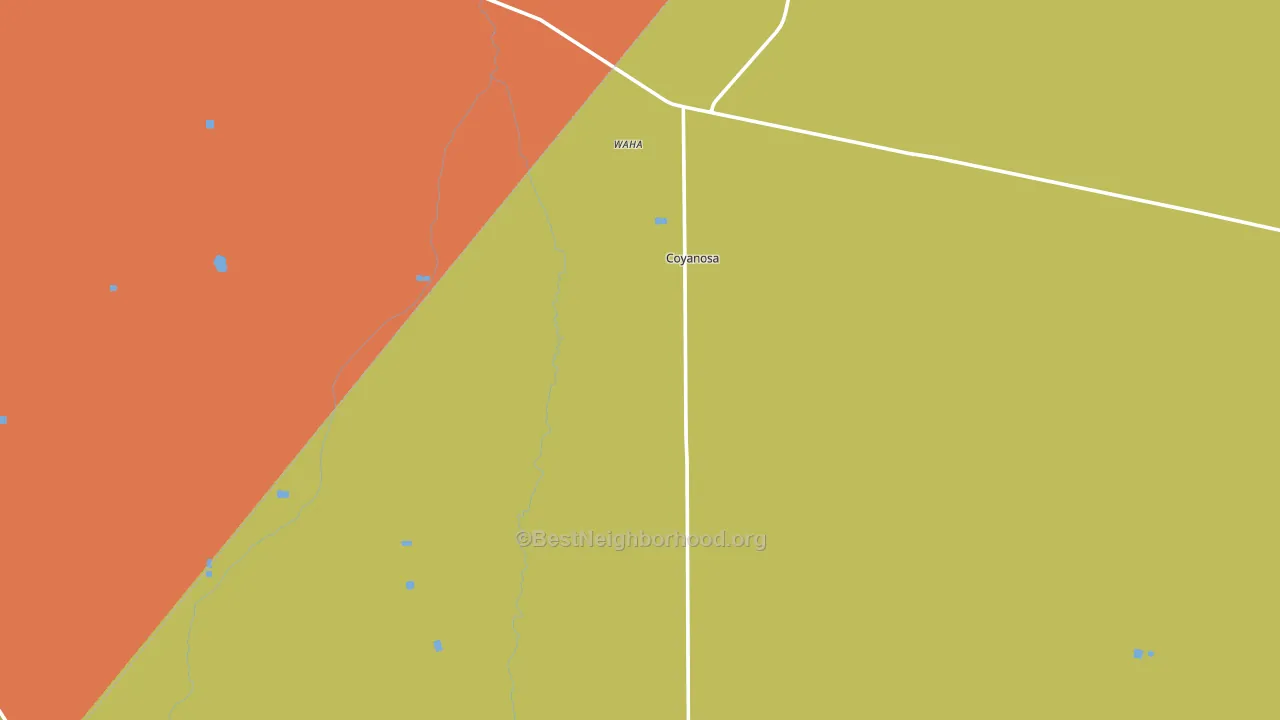 Coyanosa, TX block-group voter-turnout map