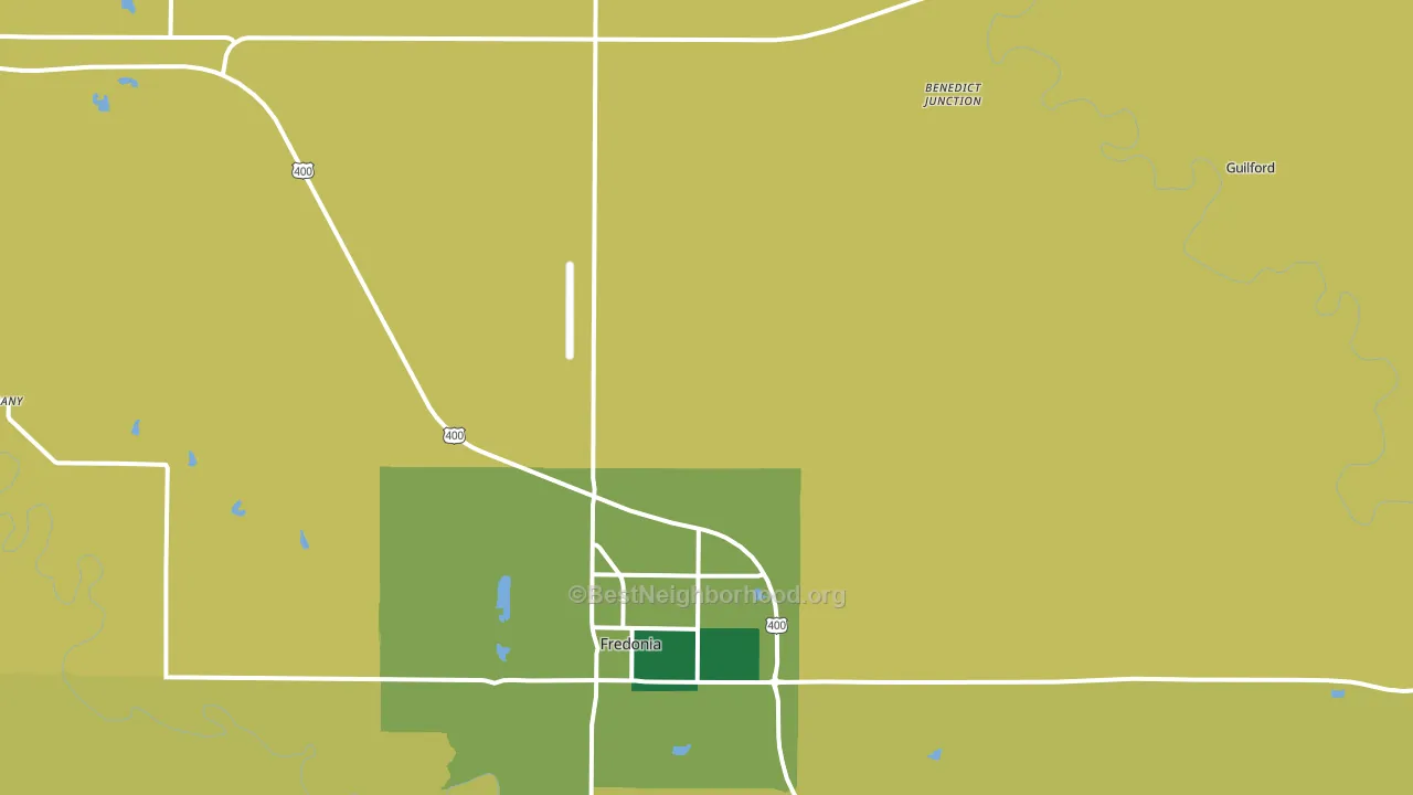 Coyville, KS block-group voter-turnout map