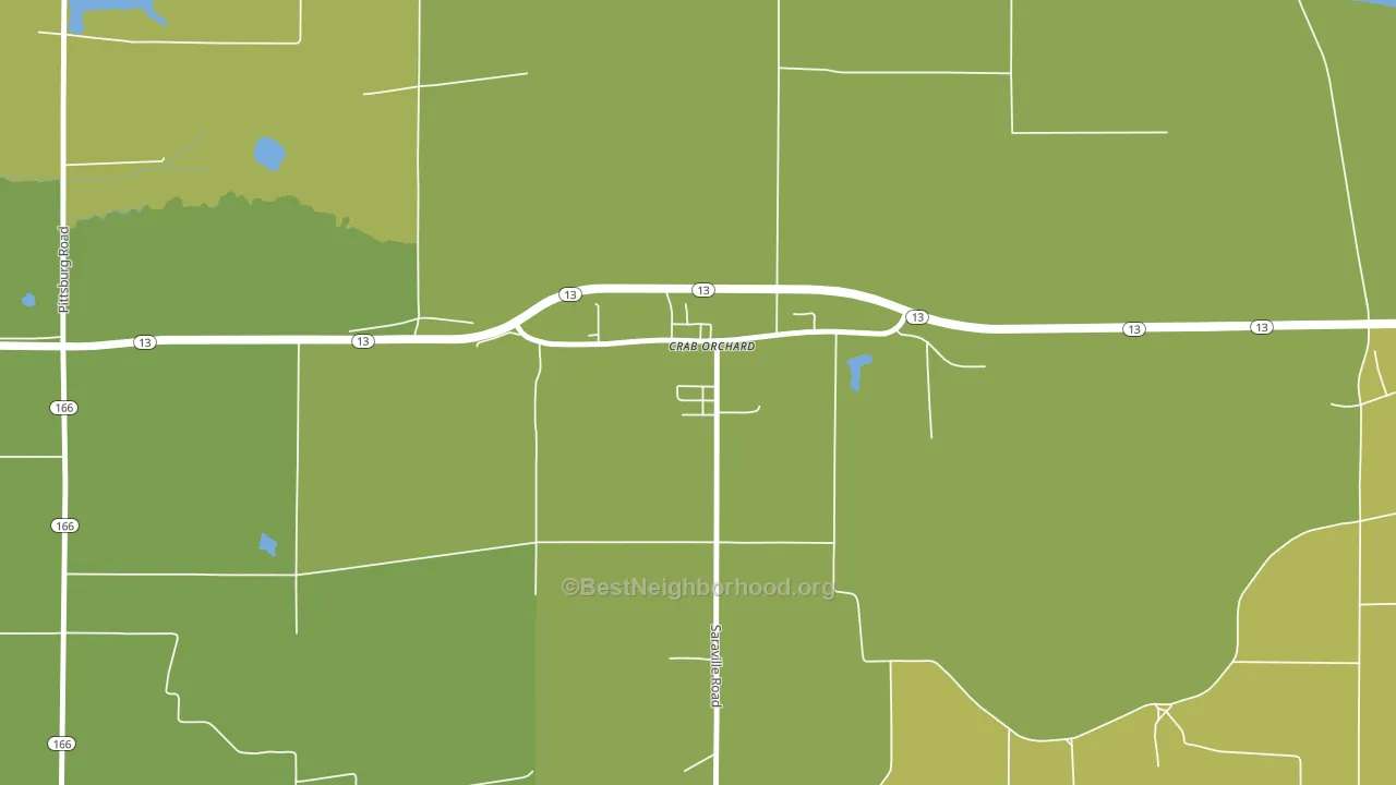 Crab Orchard, IL block-group voter-turnout map