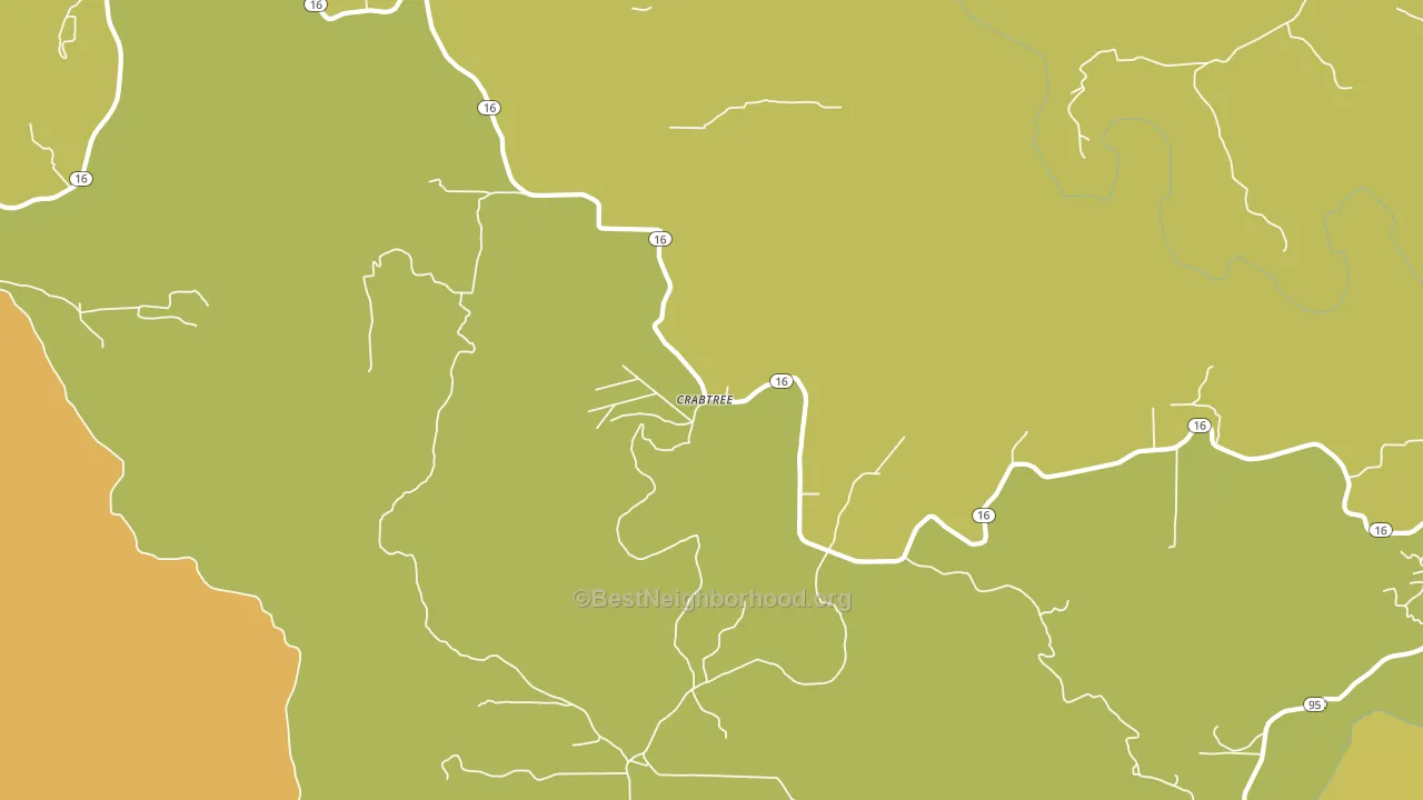 Crabtree, AR block-group voter-turnout map