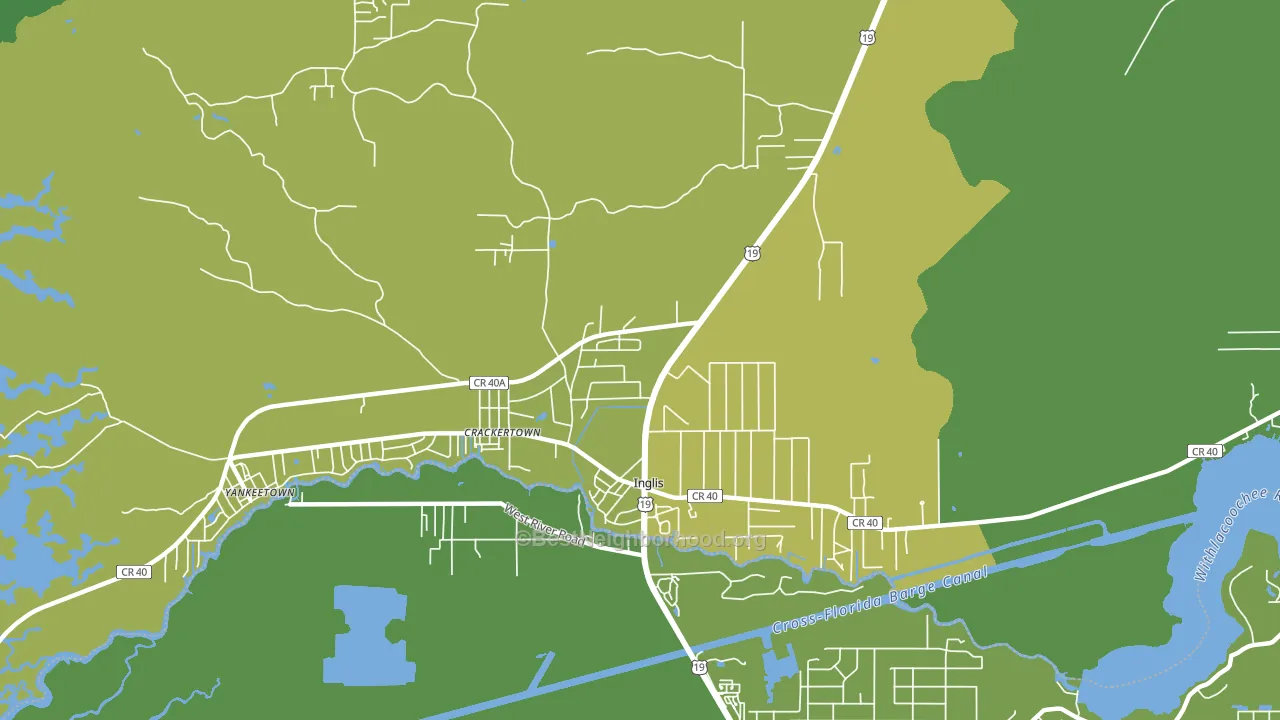 Crackertown, FL block-group voter-turnout map
