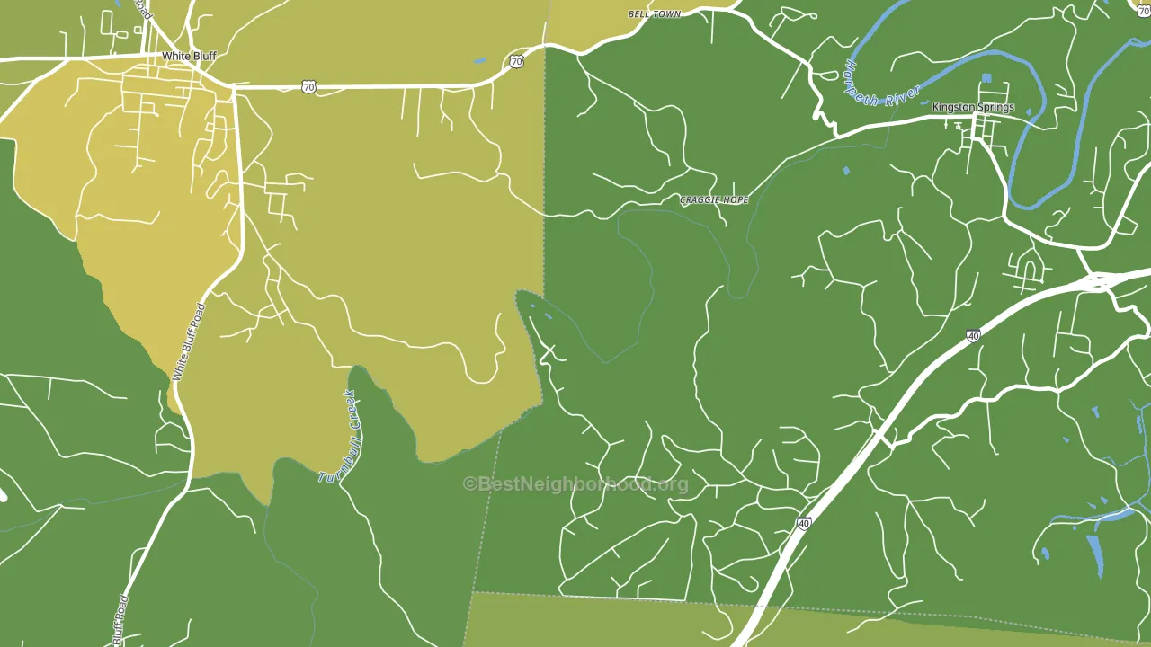 Craggie Hope, TN block-group voter-turnout map