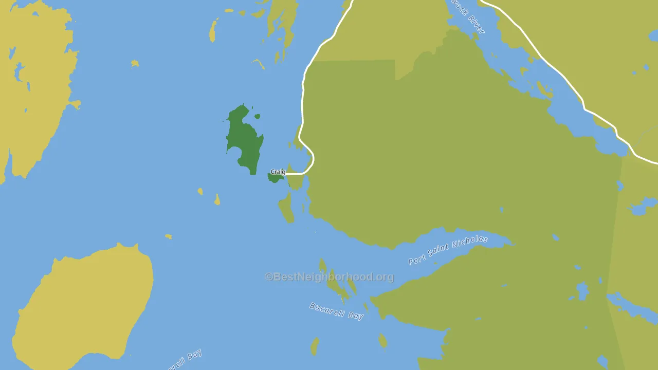 Craig, AK block-group voter-turnout map